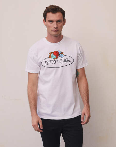 Tshirt Vintage z nadrukowanym logo Fruit (duże)